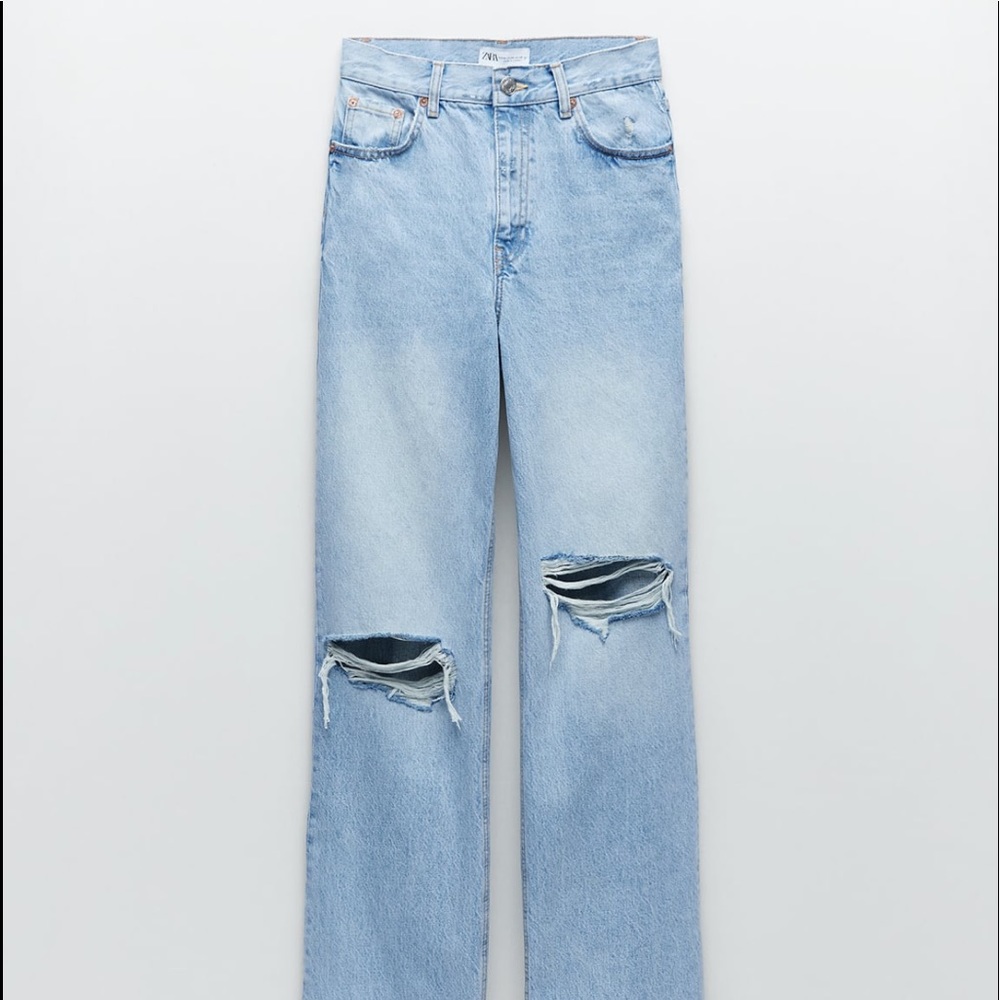 NWT Zara Wide Leg Hi Rise Jeans